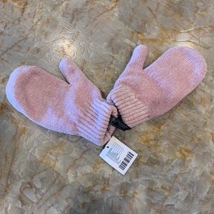 Urban Outfitters pink knit mittens / gloves